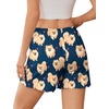 image:imageEkouaer 2 Pack Womens Pajama Shorts 2026 Summer Casual Lounge Sleep Short Ruffle Soft Comfy Pj Bottoms with PocketsPuppy