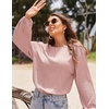 image:imageEkouaer 2 Piece Pjs Set for Women One Shoulder Top and Shorts with Pockets Soft Outfits Set Pink