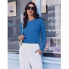 image:imageEkouaer 3 Pack Long Sleeve Shirts for Women Crew Neck Thermal Tops Lightweight Base Layer Undershirt Tees 2025 SXXLBlackMaroonBlue