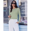 image:imageEkouaer 3 Pack Long Sleeve Shirts for Women Crew Neck Thermal Tops Lightweight Base Layer Undershirt Tees 2025 SXXLBlackMaroonLight Green