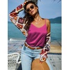 image:imageEkouaer 3 Pack Womens Silk Satin Tank Top V Neck Camisole Cami Spaghetti Strap Top Loose Sleeveless Blouses Tank ShirtWhiteChampagneRose Red