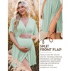 image:imageEkouaer 3 in 1 Labor and Delivery Gown for Hospital Short Sleeve Maternity Nursing Dress Nightgown Postpartum SleepwearLight Green