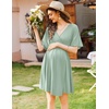 image:imageEkouaer 3 in 1 Labor and Delivery Gown for Hospital Short Sleeve Maternity Nursing Dress Nightgown Postpartum SleepwearLight Green