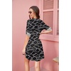 image:imageEkouaer Bathing Suit Cover Up for Women V Neck Button Down Swimsuit Coverup Beach Dress Shirt S3XLJh207geometric
