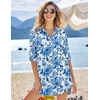 image:imageEkouaer Beach Cover Ups for Women Bikini Swimsuit Coverup Beach Dress ShirtBlue White Porcelain Flowers