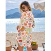 image:imageEkouaer Beach Cover Ups for Women Bikini Swimsuit Coverup Beach Dress ShirtGeometric Sun God