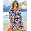 image:imageEkouaer Beach Cover Ups for Women Bikini Swimsuit Coverup Beach Dress ShirtNavy Blue Flower