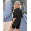 image:imageEkouaer Biker Short Sets Women 2 Piece Outfits Shorts Lounge Sets Oversized Shirt Sweatsuits Set