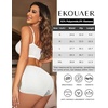 image:imageEkouaer Boyshort Panties Womens Soft Underwear Briefs Invisible Hipster 3 Pack Seamless Boxer Brief Panties SXXLAblackBlackWhite
