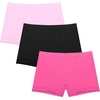 image:imageEkouaer Boyshort Panties Womens Soft Underwear Briefs Invisible Hipster 3 Pack Seamless Boxer Brief Panties SXXLAblackPinkRosered