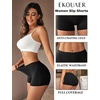 image:imageEkouaer Boyshort Panties Womens Soft Underwear Briefs Invisible Hipster 3 Pack Seamless Boxer Brief Panties SXXLAblackWhiteNude