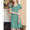 image:imageEkouaer House Dress for Women with Pockets Short Sleeve Moo Moos Plus Size Nightgowns Floral Print Mumu DressesGreen
