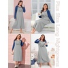image:imageEkouaer Long Sleeve Nightgowns for Women Calf Length Sleep Shirts Crew Neck Soft Nightshirts SXXLLight Grey Cat