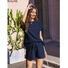 image:imageEkouaer Lounge Sets for Women Textured 2 Piece Shorts Set Cozy Summer Outfits Casual Loungewear Short Sleeve Sweatsuits