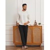 image:imageEkouaer Mens Pajama Pants Lounge Pants with Pockets Soft Sleep Pants Loose Fit Pj Bottoms with Drawstring SXXLBlack