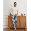 image:imageEkouaer Mens Pajama Pants Lounge Pants with Pockets Soft Sleep Pants Loose Fit Pj Bottoms with Drawstring SXXLBlack and White Plaid