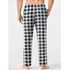 image:imageEkouaer Mens Pajama Pants Lounge Pants with Pockets Soft Sleep Pants Loose Fit Pj Bottoms with Drawstring SXXLBlack and White Plaid