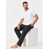 image:imageEkouaer Mens Pajama Pants Lounge Pants with Pockets Soft Sleep Pants Loose Fit Pj Bottoms with Drawstring SXXLBlackblack