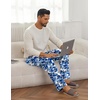 image:imageEkouaer Mens Pajama Pants Lounge Pants with Pockets Soft Sleep Pants Loose Fit Pj Bottoms with Drawstring SXXLBlue Camouflagegreen Camouflage
