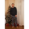 image:imageEkouaer Mens Pajama Pants Lounge Pants with Pockets Soft Sleep Pants Loose Fit Pj Bottoms with Drawstring SXXLChristmas Blackblue