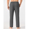 image:imageEkouaer Mens Pajama Pants Lounge Pants with Pockets Soft Sleep Pants Loose Fit Pj Bottoms with Drawstring SXXLDeep Grey