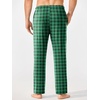 image:imageEkouaer Mens Pajama Pants Lounge Pants with Pockets Soft Sleep Pants Loose Fit Pj Bottoms with Drawstring SXXLGreen Plaid