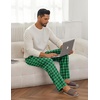 image:imageEkouaer Mens Pajama Pants Lounge Pants with Pockets Soft Sleep Pants Loose Fit Pj Bottoms with Drawstring SXXLGreen Plaid
