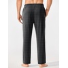 image:imageEkouaer Mens Pajama Pants Lounge Pants with Pockets Soft Sleep Pants Loose Fit Pj Bottoms with Drawstring SXXLGrey Plaid