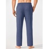 image:imageEkouaer Mens Pajama Pants Lounge Pants with Pockets Soft Sleep Pants Loose Fit Pj Bottoms with Drawstring SXXLNavy Blue