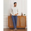 image:imageEkouaer Mens Pajama Pants Lounge Pants with Pockets Soft Sleep Pants Loose Fit Pj Bottoms with Drawstring SXXLNavy Blue
