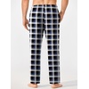 image:imageEkouaer Mens Pajama Pants Lounge Pants with Pockets Soft Sleep Pants Loose Fit Pj Bottoms with Drawstring SXXLRed Plaidblue Plaid