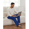image:imageEkouaer Mens Pajama Pants Lounge Pants with Pockets Soft Sleep Pants Loose Fit Pj Bottoms with Drawstring SXXLRed Plaidblue Plaid02