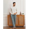 image:imageEkouaer Mens Pajama Pants Lounge Pants with Pockets Soft Sleep Pants Loose Fit Pj Bottoms with Drawstring SXXLRed Plaidgreen Plaid