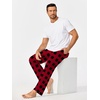 image:imageEkouaer Mens Pajama Pants Lounge Pants with Pockets Soft Sleep Pants Loose Fit Pj Bottoms with Drawstring SXXLRed Plaidwhite Plaid