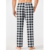 image:imageEkouaer Mens Pajama Pants Lounge Pants with Pockets Soft Sleep Pants Loose Fit Pj Bottoms with Drawstring SXXLRed Plaidwhite Plaid