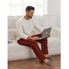 image:imageEkouaer Mens Pajama Pants Lounge Pants with Pockets Soft Sleep Pants Loose Fit Pj Bottoms with Drawstring SXXLRed and Black Plaid