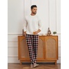 image:imageEkouaer Mens Pajama Pants Lounge Pants with Pockets Soft Sleep Pants Loose Fit Pj Bottoms with Drawstring SXXLRedBlackWhite Plaid