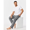 image:imageEkouaer Mens Pajama Pants Lounge Pants with Pockets Soft Sleep Pants Loose Fit Pj Bottoms with Drawstring SXXLWhite Plaidgrey Plaid