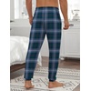 image:imageEkouaer Mens Pajama Pants Ultra Lightweight Pjs Bottoms Soft Sleep Jogger Pants with Pocket DrawstringGreen Plaid