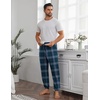 image:imageEkouaer Mens Pajama Pants Ultra Lightweight Pjs Bottoms Soft Sleep Jogger Pants with Pocket DrawstringGreen Plaid