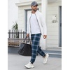 image:imageEkouaer Mens Pajama Pants Ultra Lightweight Pjs Bottoms Soft Sleep Jogger Pants with Pocket DrawstringGreen Plaid