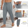 image:imageEkouaer Mens Pajama Pants Ultra Lightweight Pjs Bottoms Soft Sleep Jogger Pants with Pocket DrawstringLight Grey