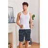 image:imageEkouaer Mens Pajama Shorts Soft Sleepwear Bottoms Elastic Waistband Loungewear Breathable Men Shorts with PocketsTurtle