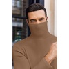 image:imageEkouaer Mens Turtleneck Long Sleeve Turtle Neck Shirts Basic Lightweight Undershirt Thermal Pullover Sweater SXXLBrown