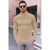 image:imageEkouaer Mens Turtleneck Long Sleeve Turtle Neck Shirts Basic Lightweight Undershirt Thermal Pullover Sweater SXXLKhaki