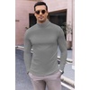 image:imageEkouaer Mens Turtleneck Long Sleeve Turtle Neck Shirts Basic Lightweight Undershirt Thermal Pullover Sweater SXXLLight Grey