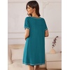 image:imageEkouaer Nightgowns for Women 2 Pack Night Gowns Short Sleeve Sleepshirts Pullover Nightshirts Soft SleepwearBlackBlue Green