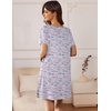 image:imageEkouaer Nightgowns for Women 2 Pack Night Gowns Short Sleeve Sleepshirts Pullover Nightshirts Soft SleepwearCoffeeStar Print