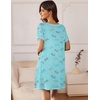 image:imageEkouaer Nightgowns for Women 2 Pack Night Gowns Short Sleeve Sleepshirts Pullover Nightshirts Soft SleepwearStarDragonfly Print