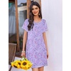 image:imageEkouaer Nightgowns for Women 2 Pack Night Gowns Short Sleeve Sleepshirts Pullover Nightshirts Soft SleepwearStarDragonfly Print